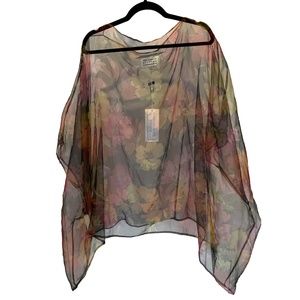 Rare with Tags Maison Margiela Floral Transparent Tunic Top Size Medium